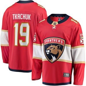 Florida Panthers #19 Tkachuk - Fanatics Branded Red Home Breakaway Custom Jersey